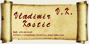 Vladimir Kostić vizit kartica